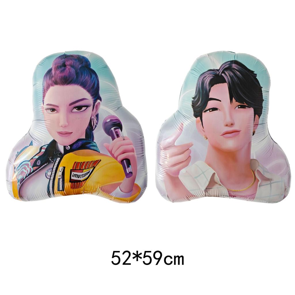 Kpop Demon Hunters Birthday Balloons Set Number Balloon Suit Foil Ballon Cartoon Birthday Party Supplies Decor Baby Shower Gift