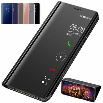 For Samsung Galaxy S25 Ultra 5G Case Luxury Mirror Leather Flip Stand Cover For Samsung S25 + Plus S 25 Edge Clear View Cases