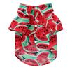 Pet Dog Shirt Casual Fruit Print Button Front Top Medium Large Breeds