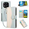 Portemonnaie-Hülle für Redmi Note 14 Pro - TPU+Leder/PU, Grün, Mit Lanyard