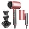 Professional 2400W Foldable Ionic Hair Dryer Brush Diffuser Nozzle AC Motor 3-Speed Electric Source Hotels Households Cars RVs