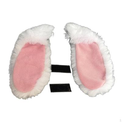 Helmet Decoration Bunny Ears with Sticky Gift Decorative Easy On for Outdoor Sports