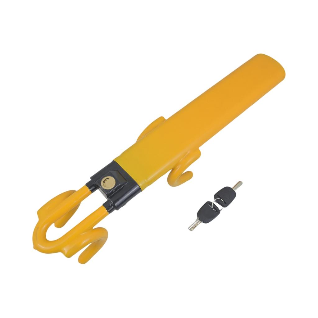 Steering Wheel Lock -Theft Device Wheel Lock Retractable Double Hooks Car Lock with 2 Keys for Car Security