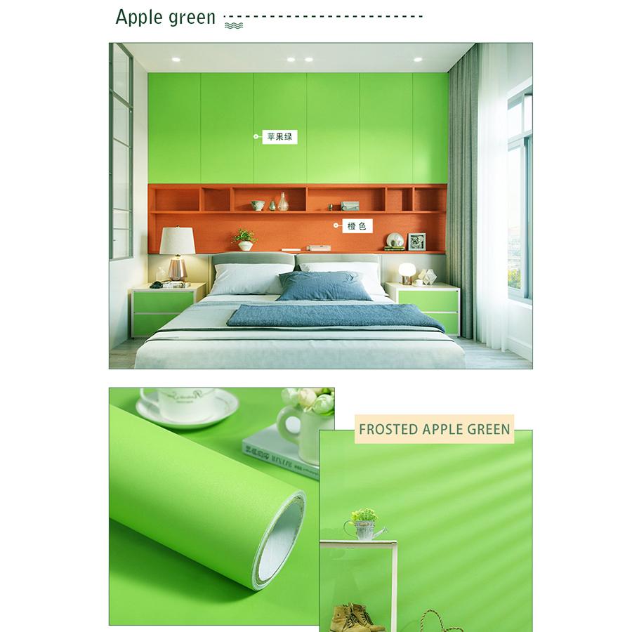 Pvc Water-Repellent Self Adhesive Decorative Film Refurbished Bedroom Wall Cover Kid Room Decal Old Furniture Pure Color Wall Decals