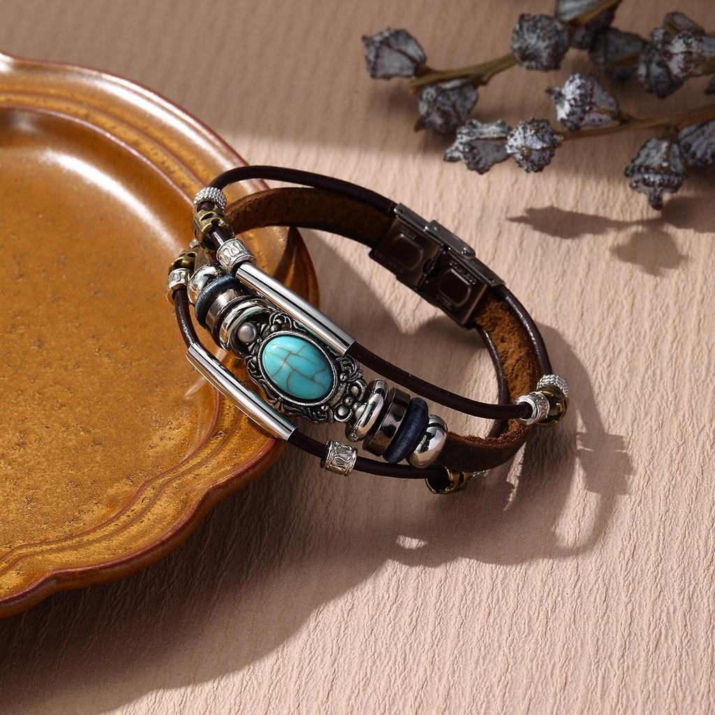 Hot Selling Leather Bracelet For Men And Women Vintage Ethnic European And American Style