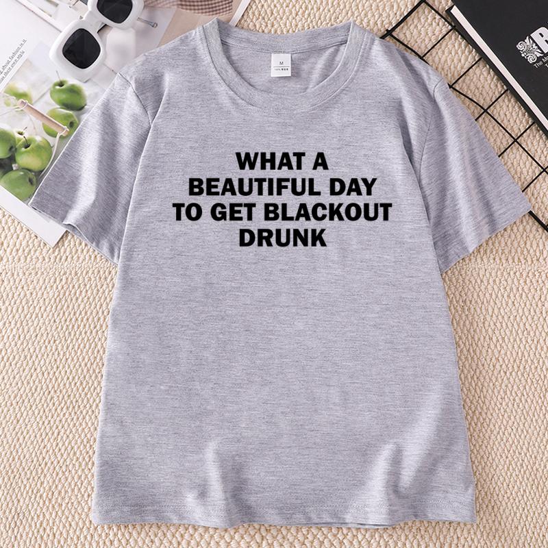 Cotton Alcoholic Beer TShirt Unisex Unisex Humor Short Sleeve TShirts Funny Round Neck Printed Tshirt Unisex Summer Drunk Tees