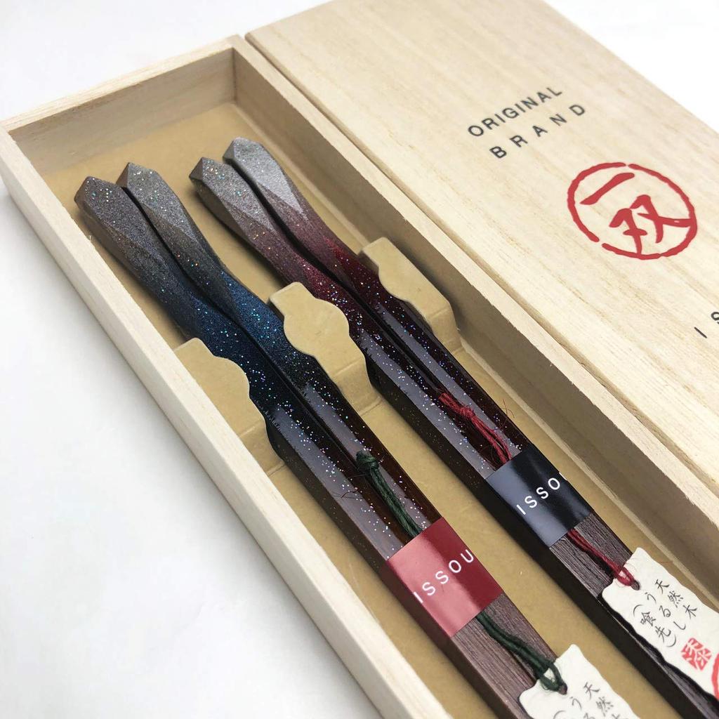 Yamaga Lacquerware One Pair Gift Chopsticks Made In Japan No Shop, Set, Stylish, (Ten Sora)