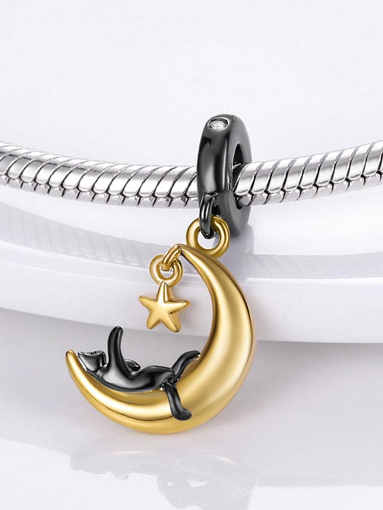 Charms Plata Copper Colors Halloween Black Cat Pumpkin Beads Charm Pendant For Original Bracelet For Women Diy Jewelry Love Gift