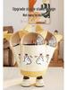 Cartoon Design Trash Can with Lid: Large Capacity Double Barrels, Household Storage Bin for Living Room.