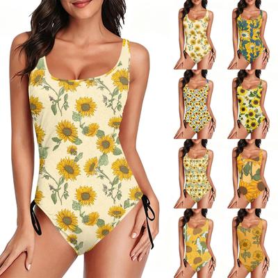 Bikini de natación estampado para mujer Traje de baño deportivo
