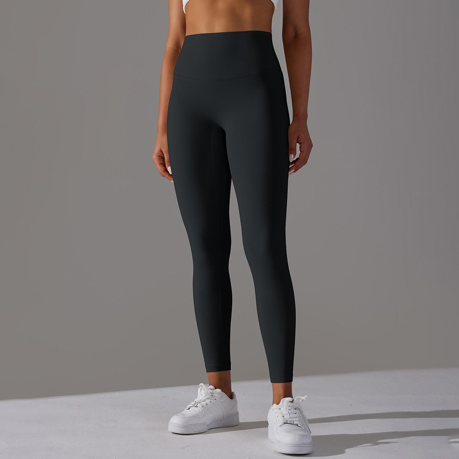 

Бархатистые супер мягкие легкие леггинсы для женщин, спортивные штаны для бега, фитнеса, йоги XL чёрный