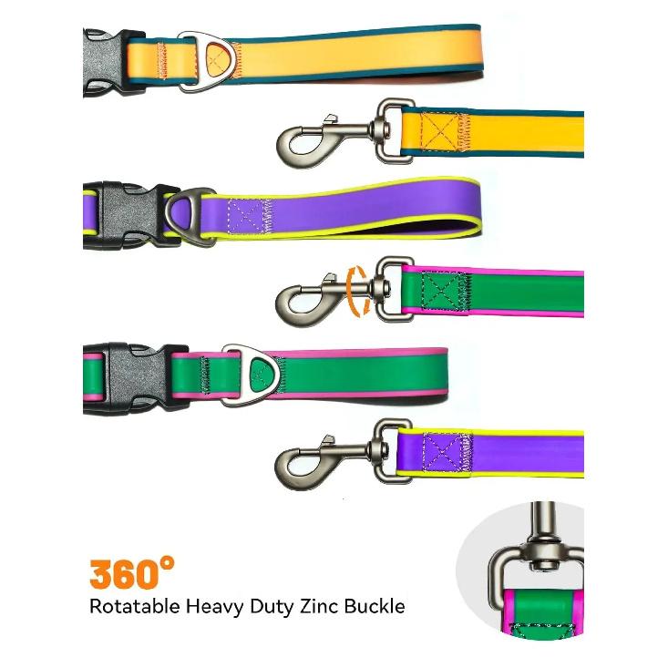 Multifunktionale verstellbare PVC-Hundeleine 2M Wasserdicht Leicht zu reinigen Haustier-Trainingsleine für kleine mittelgroße große Hunde Outdoor-Spaziergänge