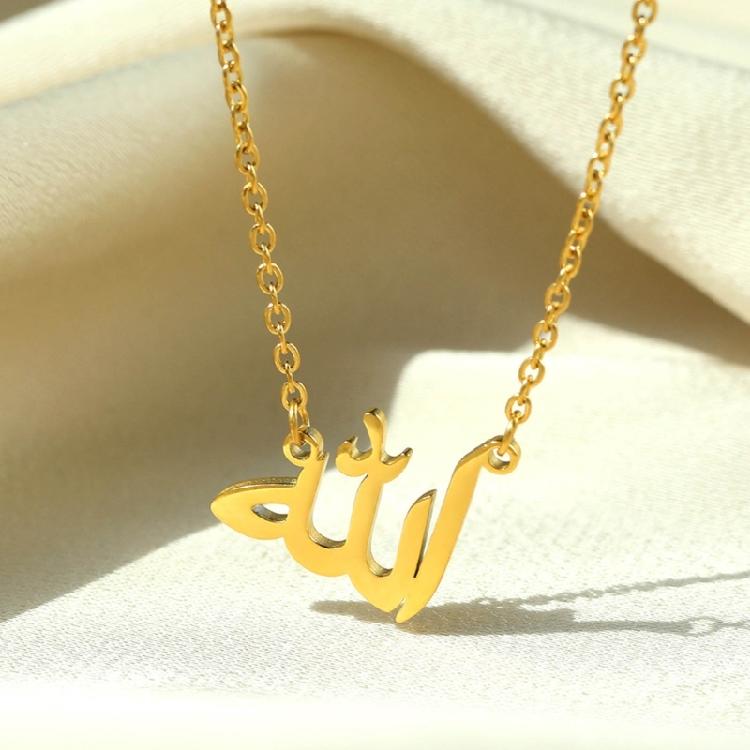 Arabic Name Necklace Symbol Choker Islamic Clavicle Chain Jewelry Couple Gift