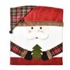 Capa de Cadeira de Natal Boneco de Neve Papai Noel Forma de Rena Capa de Encosto com Tema de Natal Decoração de Assento de Restaurante