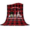 Christmas Elves Checkered pattern digitalprinted polyester velvet flannel cover blanket Fleece sofa cover blankets for beds