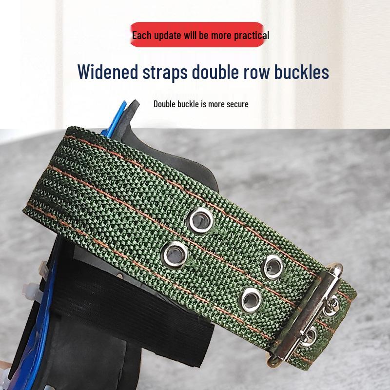Tree Climbing Tool: Upright Foot Spikes with Large Bend and Wasp Foot Buckle Iron Shoes