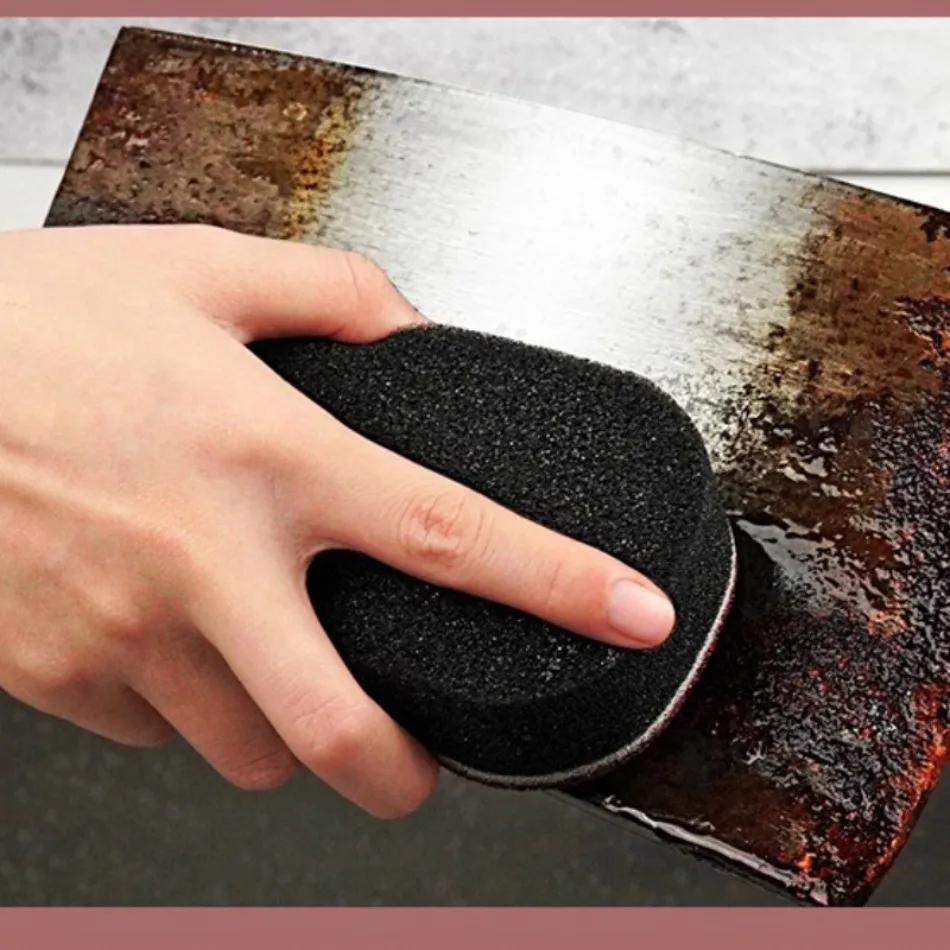 Magic Sponge Scouring Pad Double-sided Rust Remover Descaling Brush Dish Pot Cleaner Household Kitchen Dishwashing Cleaning Tool