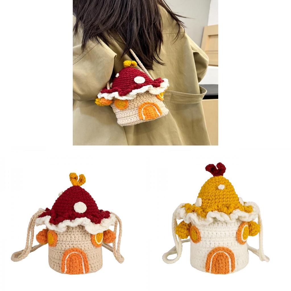 Cute Woolen Girl Bag With Phone Pocket For Daily Use And Street Style Fashion