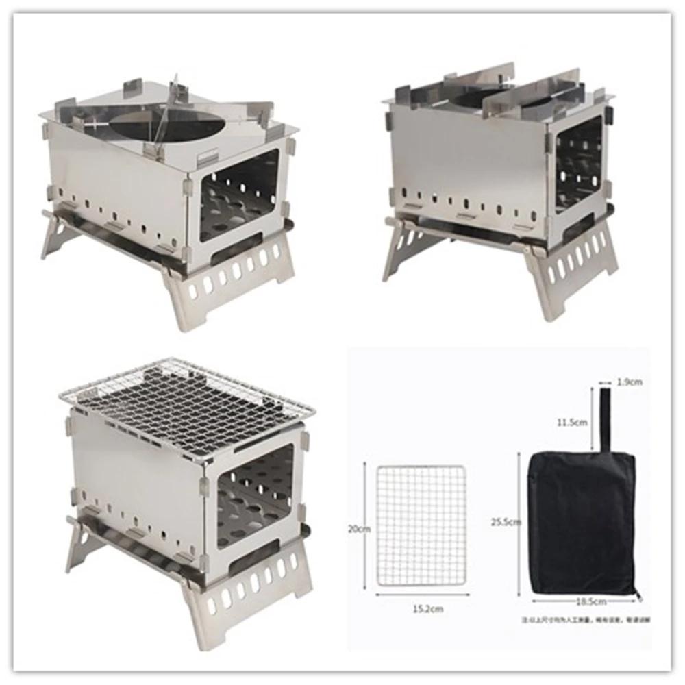 Detachable Camping Grill Portable Mini Stove Folding Barbecue Cookstove Durable Foldable BBQ Grill Rack Outdoor Cookware