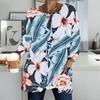 Plus Size Women Crew Neck Long Sleeve Tunic Soft Oversized Tops For Household Chores And Outdoor Walks
