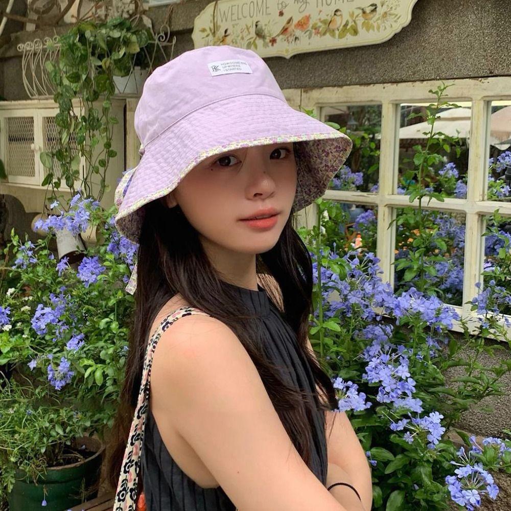 Lace-up Bucket Hat Double Sided Fisherman Hat Fashion Summer Sun Hat Outdoor Travel