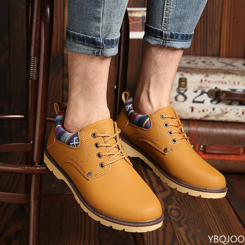 New Men's board Shoes British casual leather shoes Trendy comfortable workwear footwear Fashion lightweight Male Sneakers Homme
