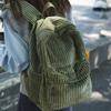 Schultasche Samt Rucksack für Damen 1011 neue Koreanische Version Einfach Mittel- und Oberschüler Große Kapazität Lässig Corduroy Schultasche für Damen