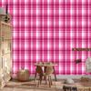 Pink Checkered Wallpaper Powder Pink, Purple, and White 50x1000