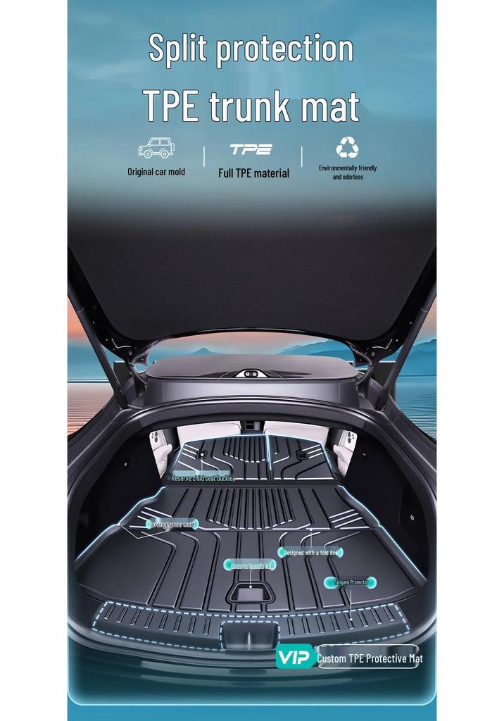 Avatr 06T Trunk Mat Complete Set: TPE Car Interior Accessories for 26 Models