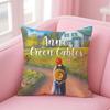 Anne of GGreen Gables Cushion Cover Linen Pillowcase Cover Soft Decor for Sofa Home Room