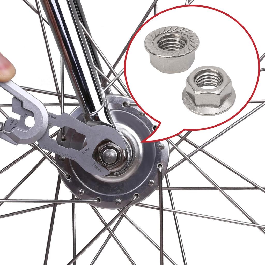 5-100pcs Stainless Steel Serrated Flange Nut Anti-Loose Screws Caps Fastener Hexagon Thread Lock Nuts Repair Tool Assortment Kit