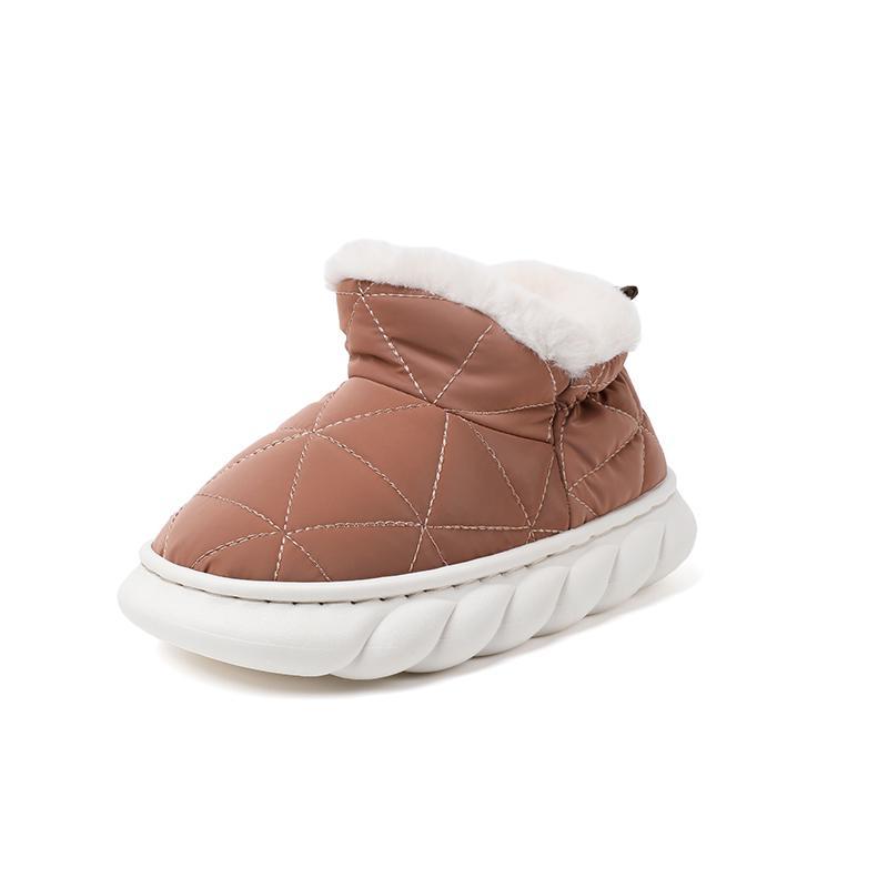 

Детская хлопковая сумка для тапочек и зимние пушистые ботинки для мальчиков с утолщенной теплой толстой подошвой для дома, детские домашние тапочки для девочек из хлопка 32-33 (suitable for usual size 31-32)