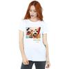 Disney Womens/Ladies Mickey Mouse Building A Building Cotton Boyfriend T-Shirt