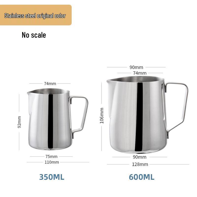 

Stainless Steel Latte Art & Wax Melting Frothing Cup with Spout and Inner Scale 350ml