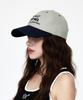 ULUK Xyz Embroidered Cotton Color Block Ball Cap_Gray