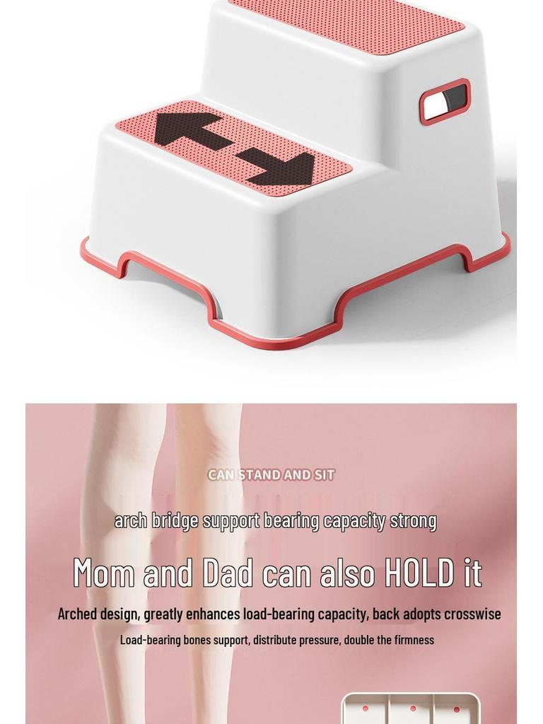 Children's Step Stool for Handwashing, Toothbrushing, and Toilet Use