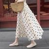 Women's Retro Polka Dot A-Line Midi Skirt