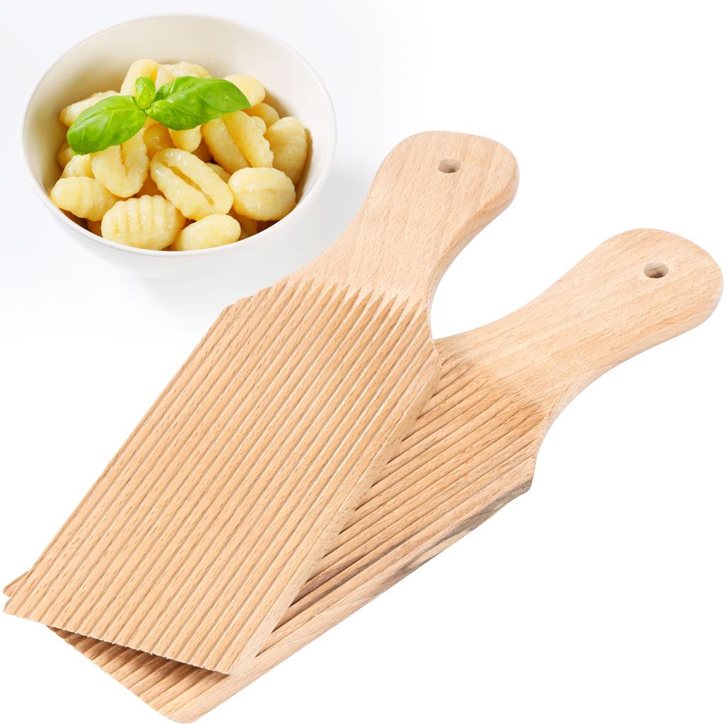 2 szt. Drewniana deska do gnocchi Łopatki do masła 9,1 x 2,8 cala Deska do makaronu spaghetti makaronowego Praktyczny przyrząd do robienia gnocchi Domowy makaron