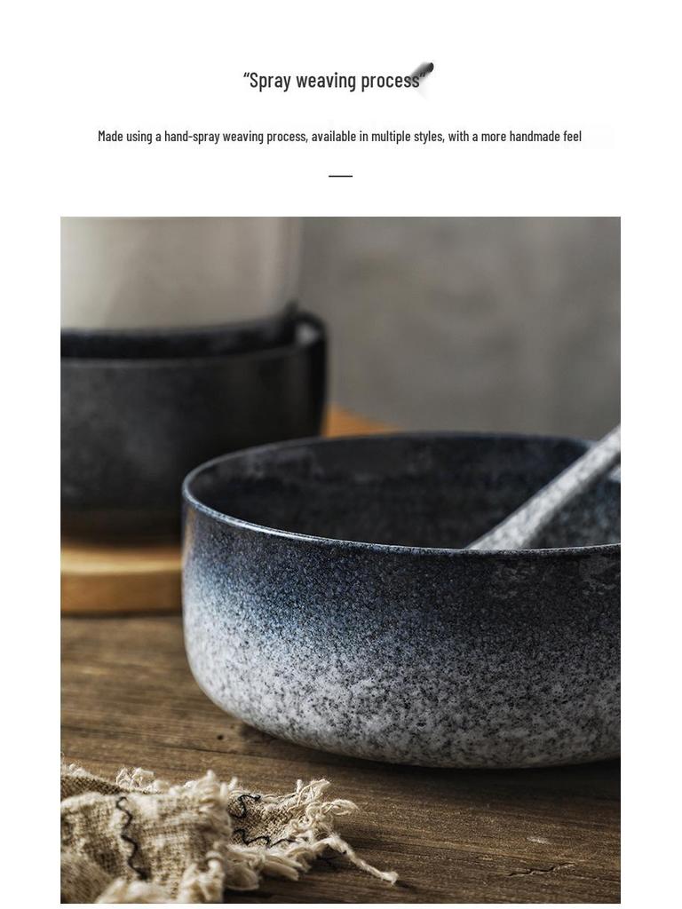 Large Japanese Ceramic Soup & Noodle Bowl - Tang Monk Style