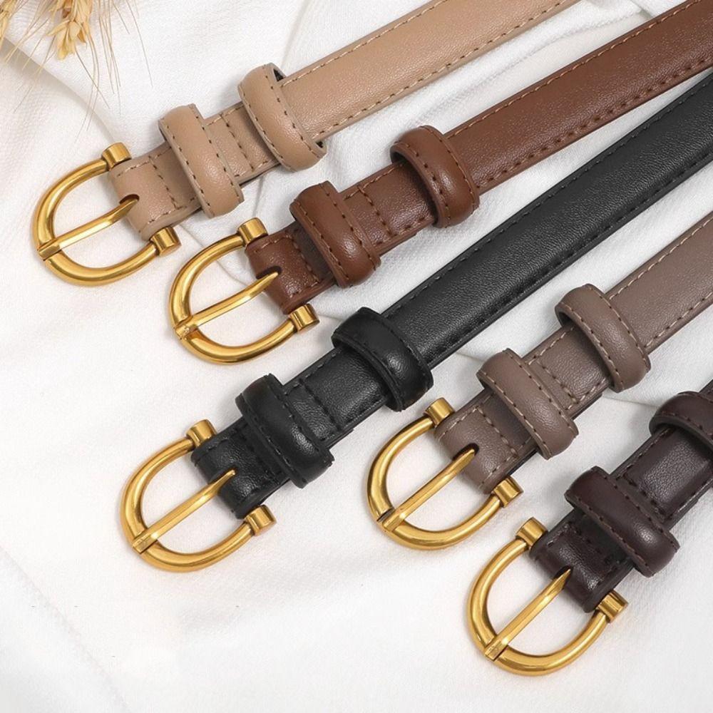 Jeans Decor Pu Waistbands Thin Trouser Decoration Simple Women Belt  Female/Girls