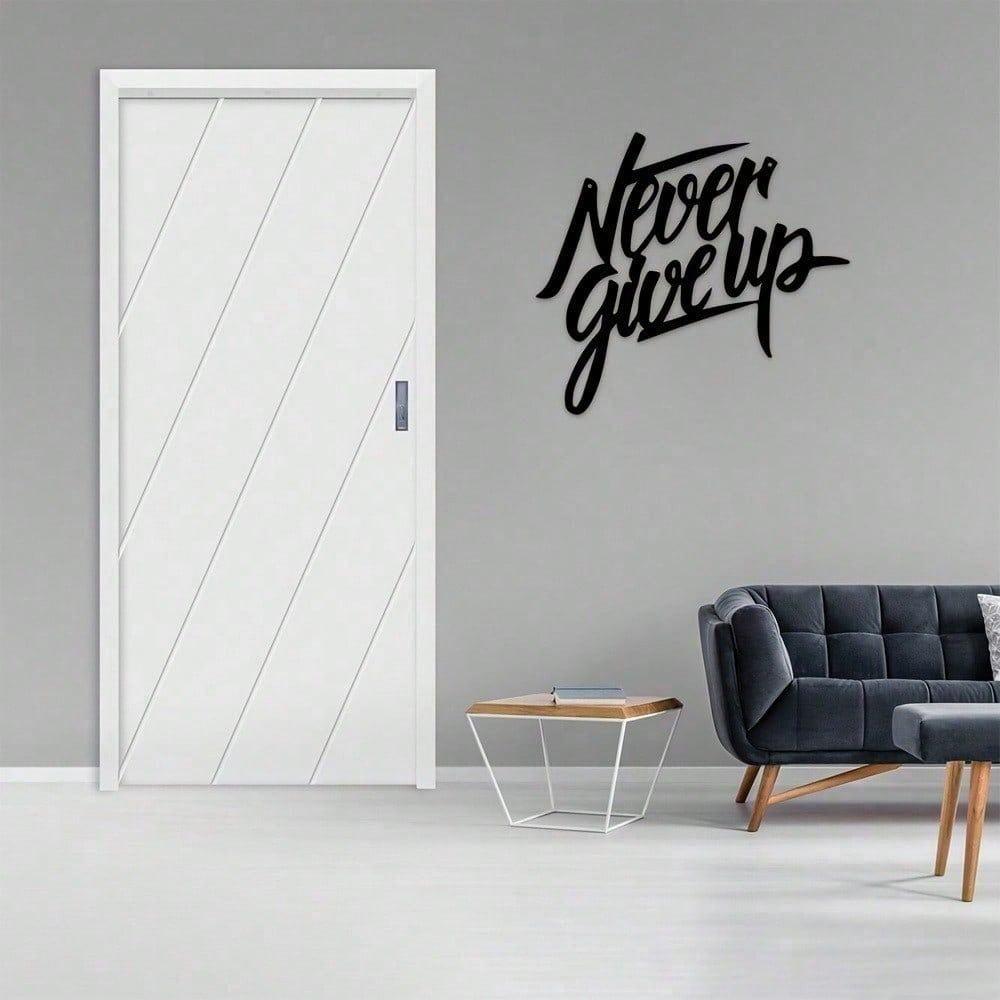 Never Give Up Metal Wall Art Modern Home Decor Rustproof Indoor Outdoor