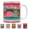 Cană croșetată personalizată Cana de cafea din ceramică Cârlige de croșetat și unelte de croșetat Cana cu design Cadou pentru mama croșetătoare pentru mamele care croșetează Bunica Soția Fiica
