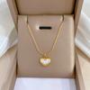 Love Fritillary Minimalist Furnace Real Gold Necklace Female Collarbone Chain With Jewelry