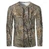 Woodland Camo Long Sleeve T-Shirt Ideal for Outdoor Hunting