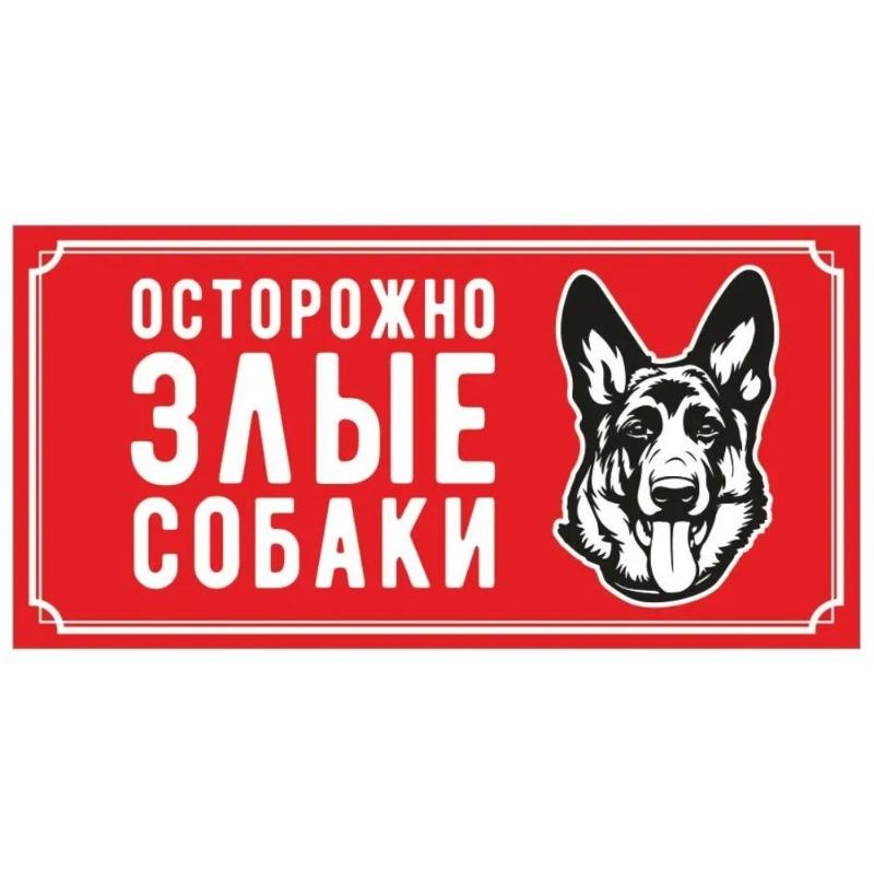 Vorsicht Böser Hund Metallschild, Zauntür Warnschild 30x15cm