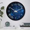 12-Inch Contemporary Plastic&Glass Analog Wall Clock-Designer(Silent Movement,Black Frame)