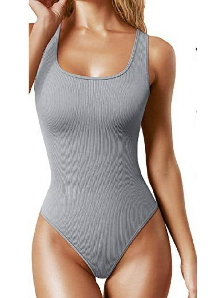 2024 Women's U-Neck Sleeveless Tank Top Bodycon Bodysuit