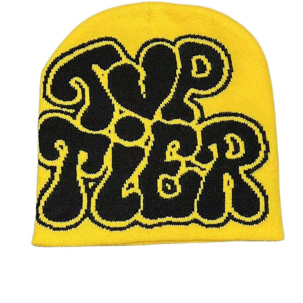 Wool hat European and American YK knitted hat cold hat ice hat men's and women's hats jacquard alphabet picture cool YK style
