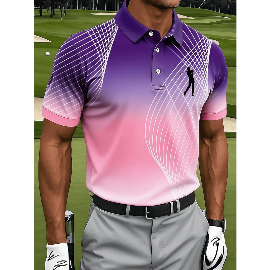 2026 Model Men's Business Polo Shirt - Golf Ball Sport - Comfortable and Breathable - 3D Printing - Suitable for All Seasons.