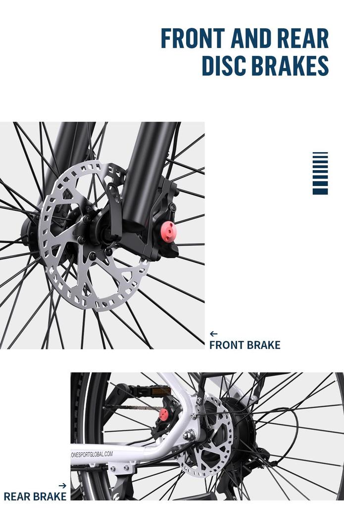 ONESPORT OT05 Pro Electric Bike 250W Motor 36V 22.5Ah Battery 700*50C Tires 25km/h Max Speed 140km Max Range Torque Sensor